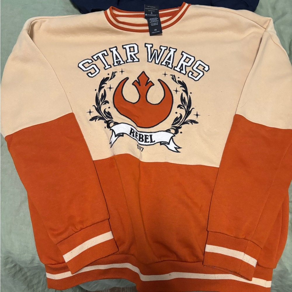 Star Wars Men's Crewneck Sweater - Orange and Cream